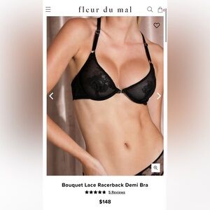Fleur Du Mal lace racerback Demi bra